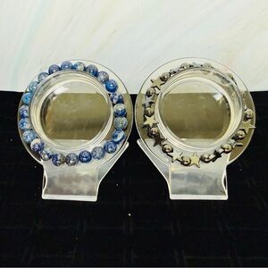 Set of Lapis Lazuli 8mm & Star/Moon Hematite Bracelet Crystal Healing Gift Reiki